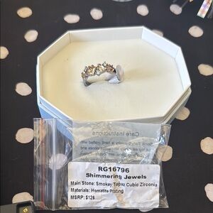 Shimmering Jewels Smokey Topaz Ring BP